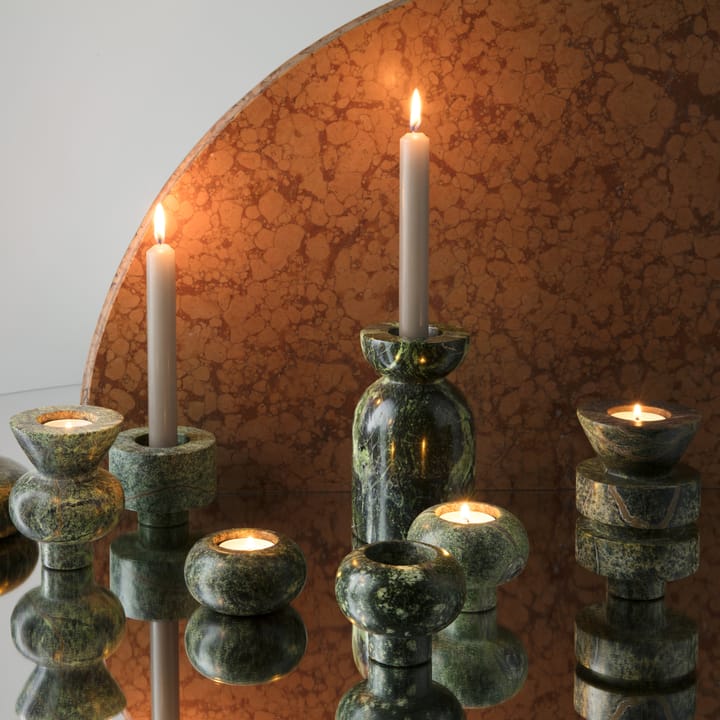 Rock fyrfadsstager 3-pak - Grøn - Tom Dixon