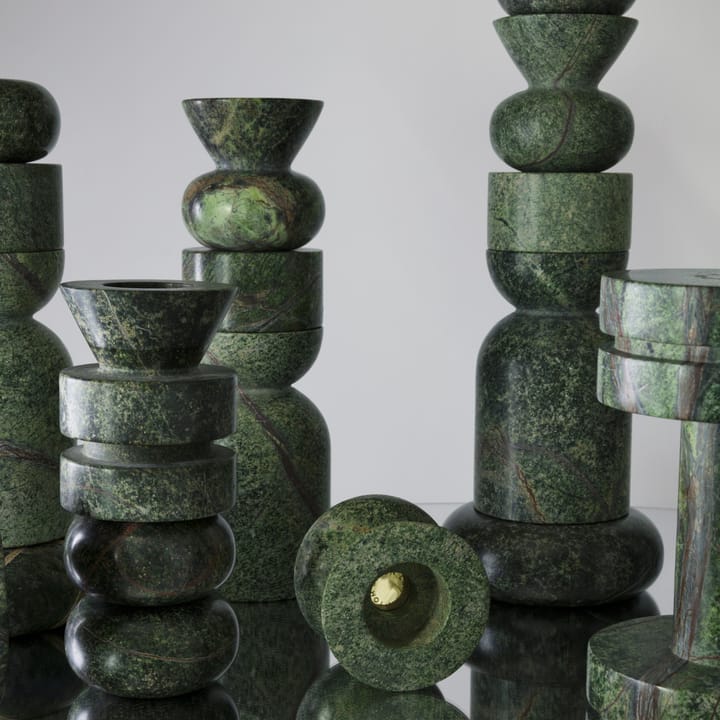 Rock fyrfadsstager 3-pak - Grøn - Tom Dixon