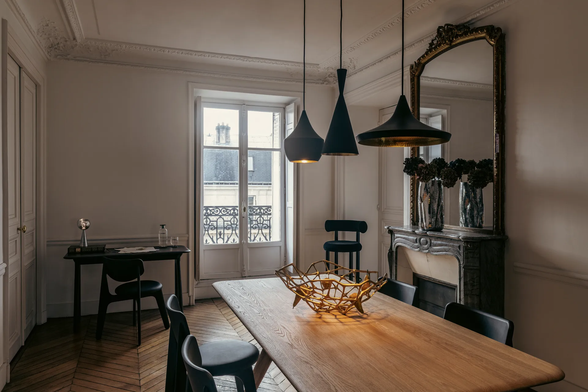 Slab Individual skrivebord 60x120 cm, Black oak Tom Dixon