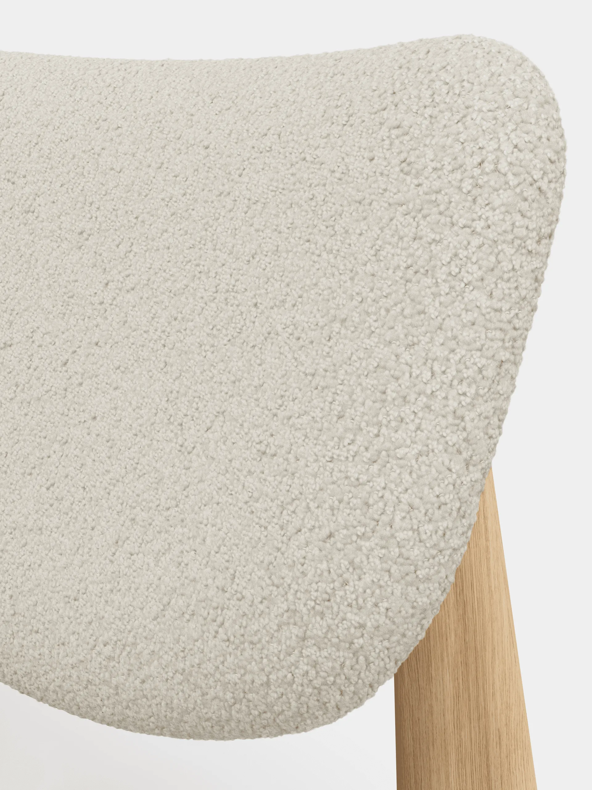Slab loungestol polstret sæde, Natural brushed oak-Elle 0200 CMHR Natural Tom Dixon