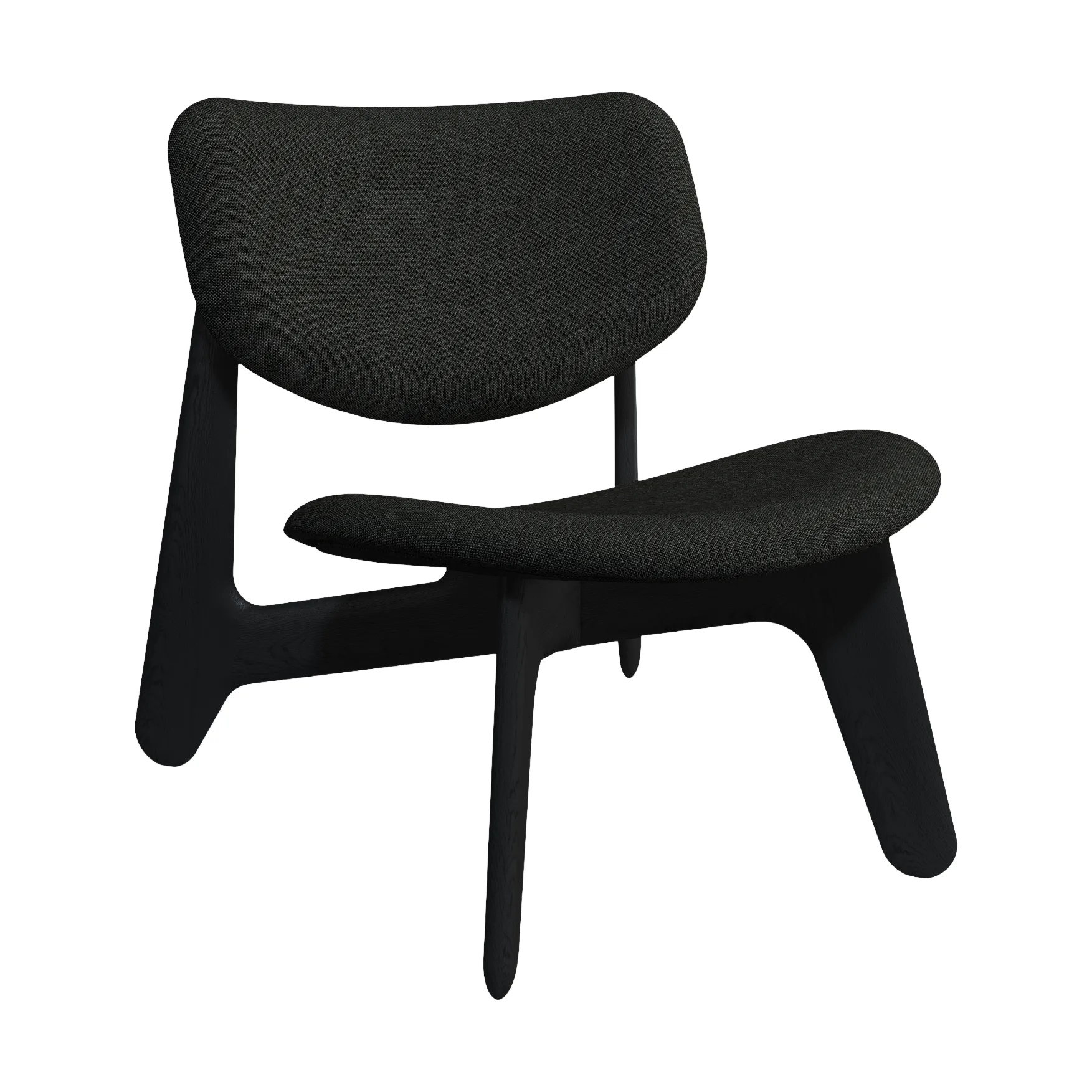 Slab loungestol polstret sæde, Natural brushed oak-Hallingdal 0180 CMHR Tom Dixon