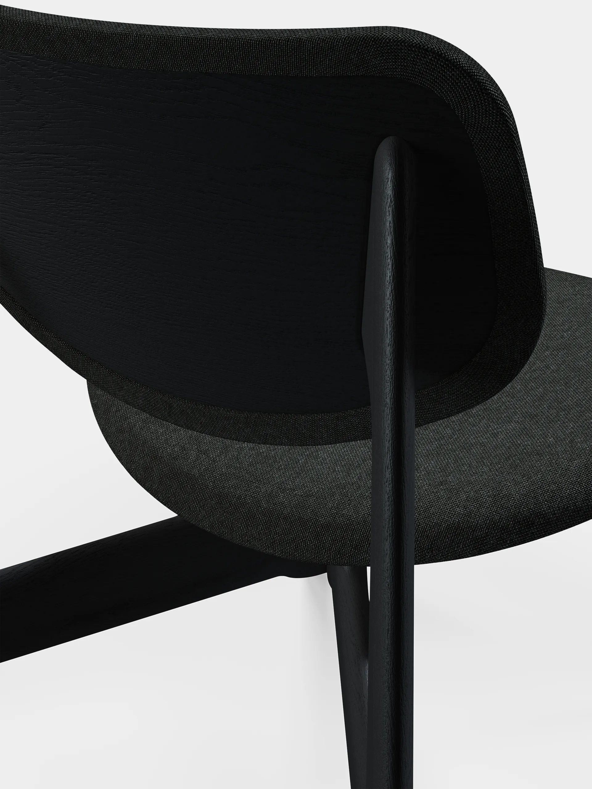 Slab loungestol polstret sæde, Natural brushed oak-Hallingdal 0180 CMHR Tom Dixon
