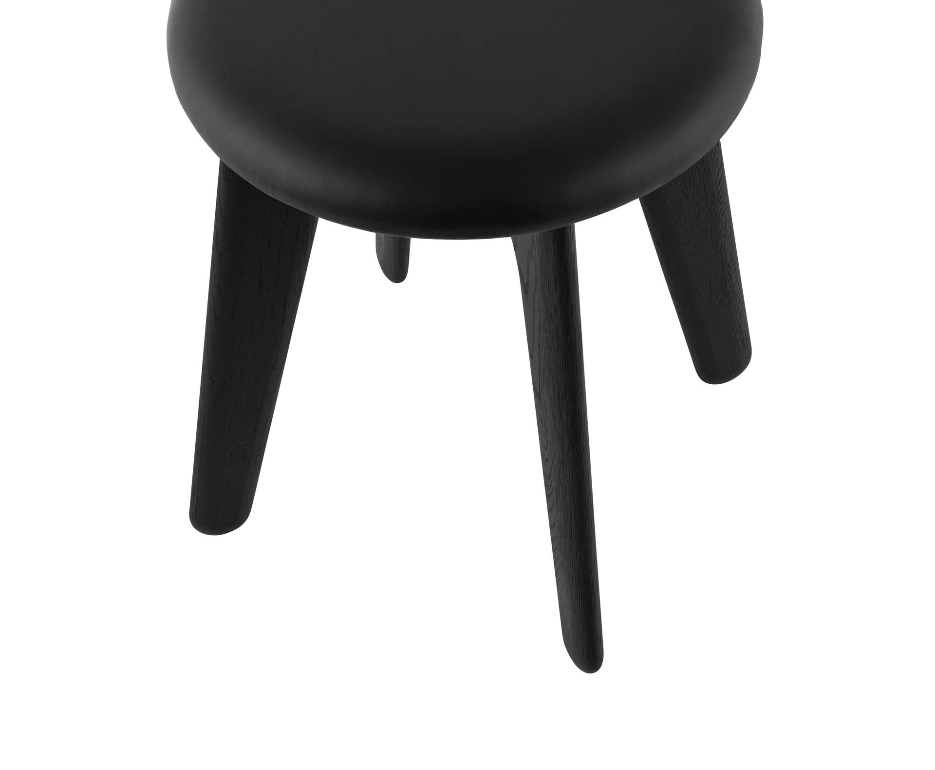 Slab ottoman 45x55 cm, Sort ask-sort læder Tom Dixon