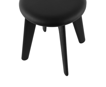 Slab ottoman 45x55 cm - Sort ask-sort læder - Tom Dixon