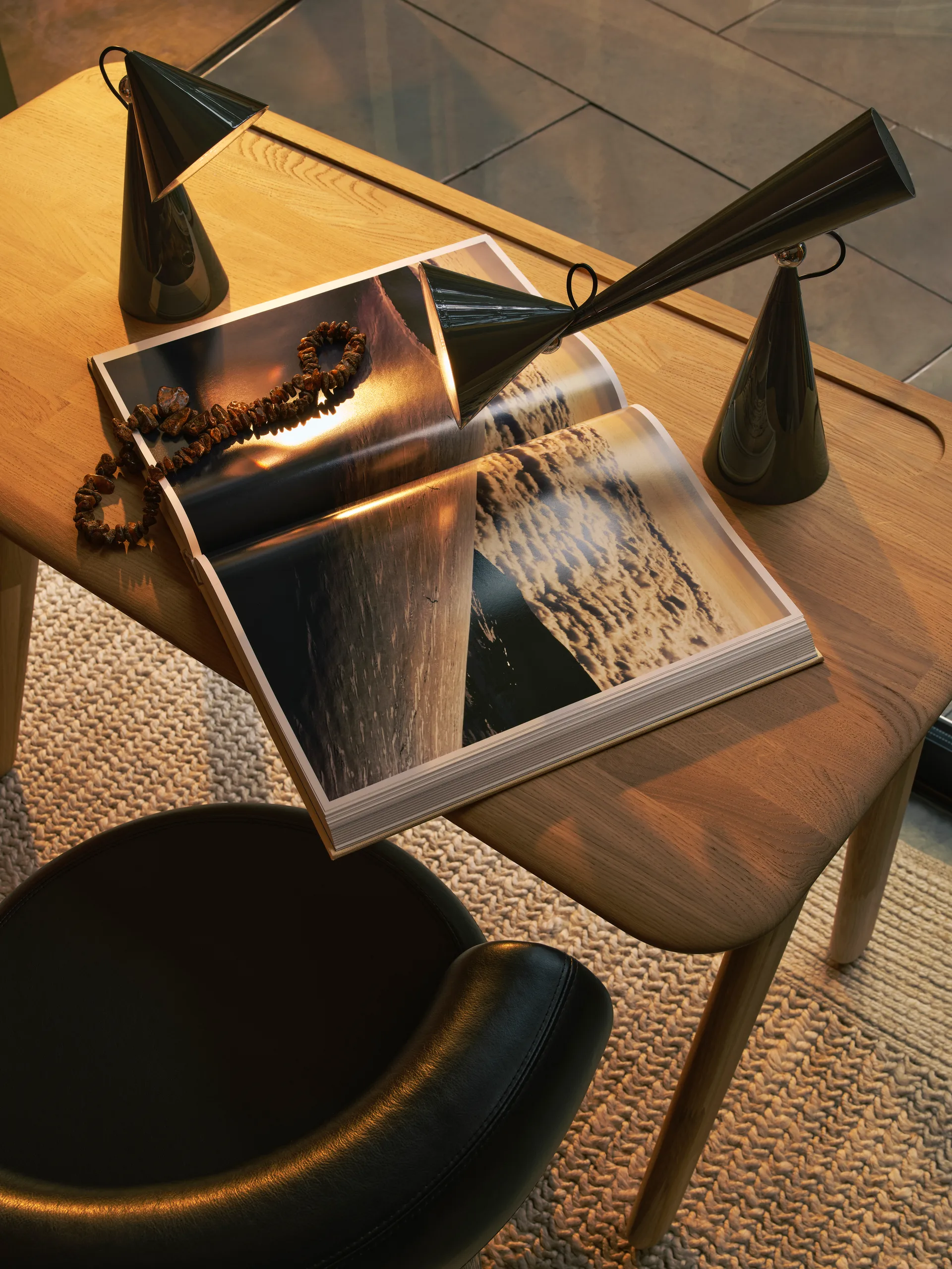 Slab skrivebord, Eg, 120 cm Tom Dixon