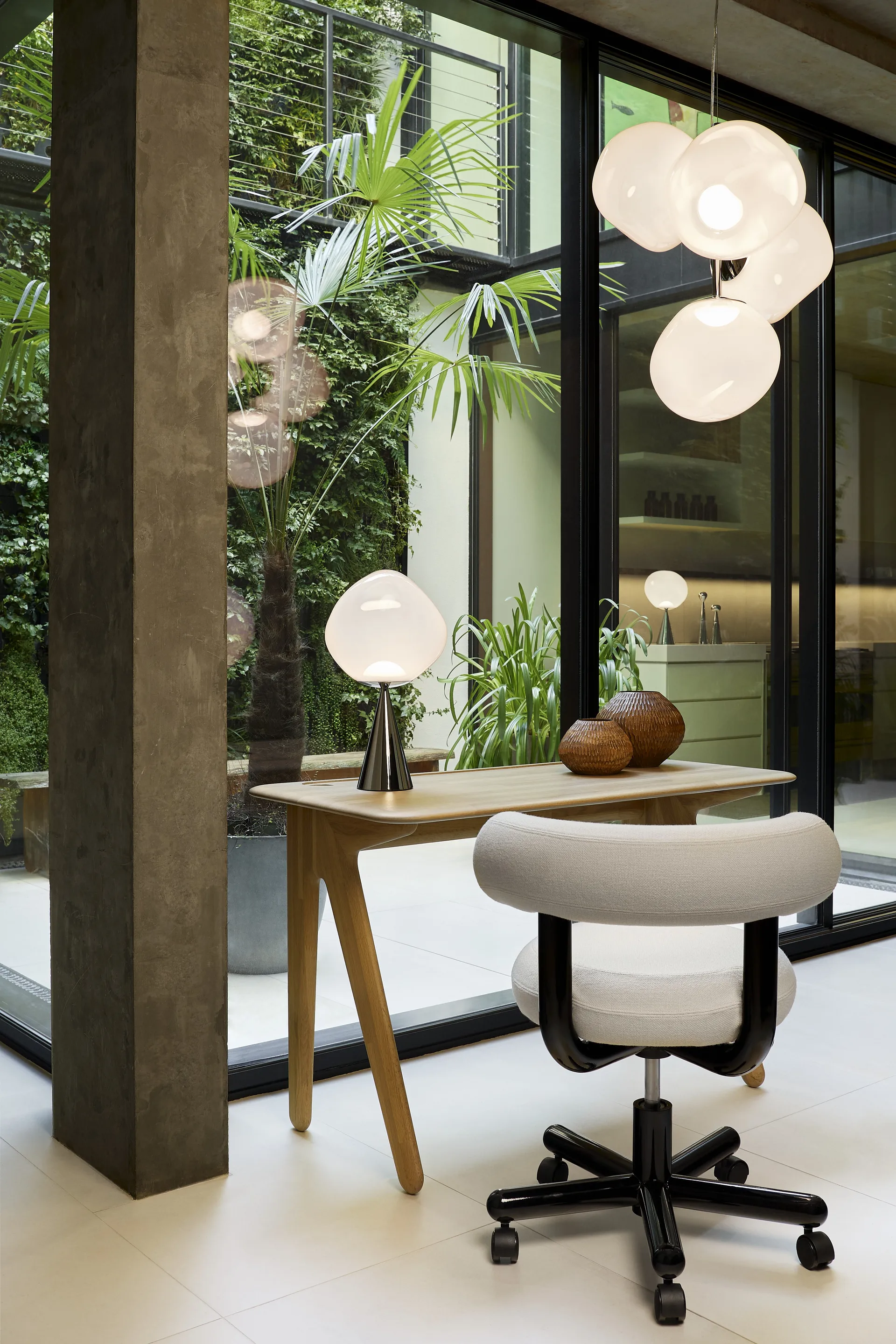 Slab skrivebord, Eg, 120 cm Tom Dixon