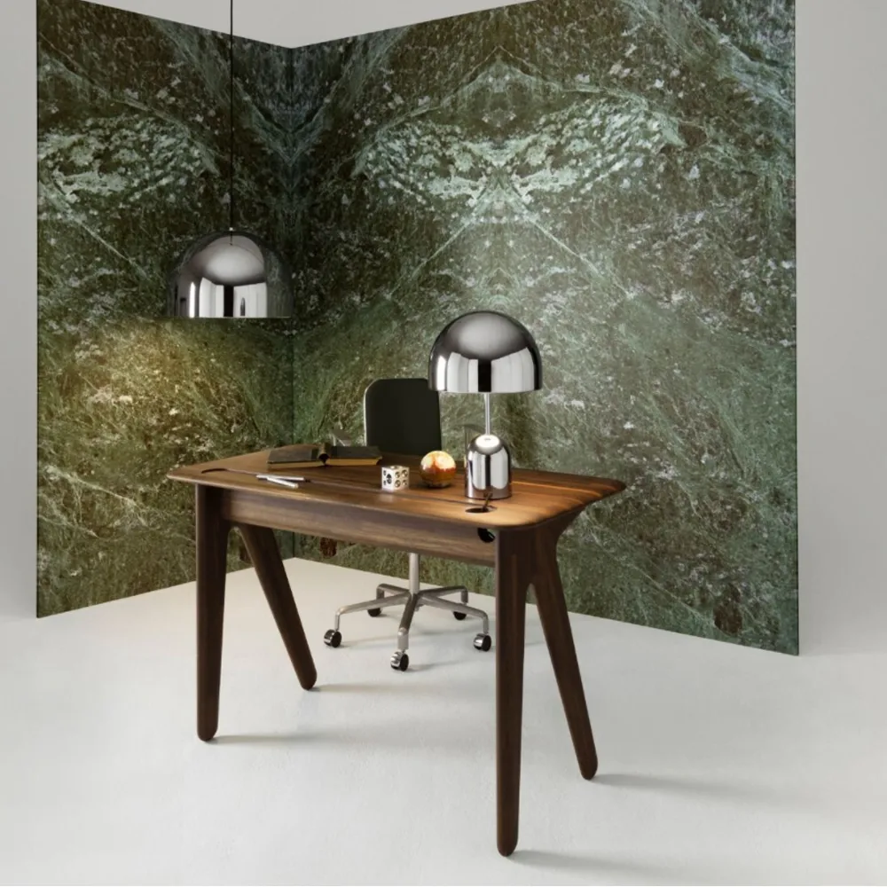 Slab skrivebord, Eg røget, 120 cm Tom Dixon