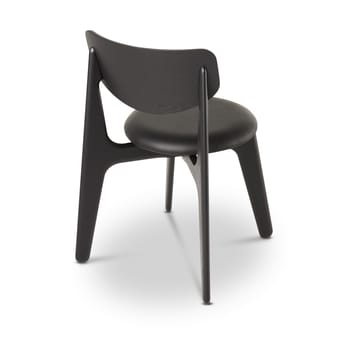 Slab spisebordsstol polstret sæde - Black oak-black leather - Tom Dixon