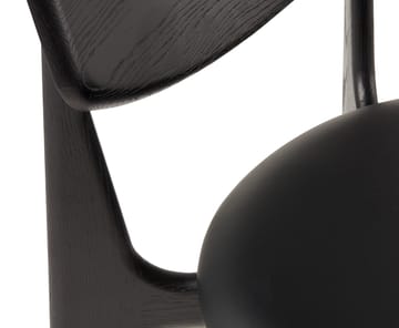 Slab spisebordsstol polstret sæde - Black oak-black leather - Tom Dixon