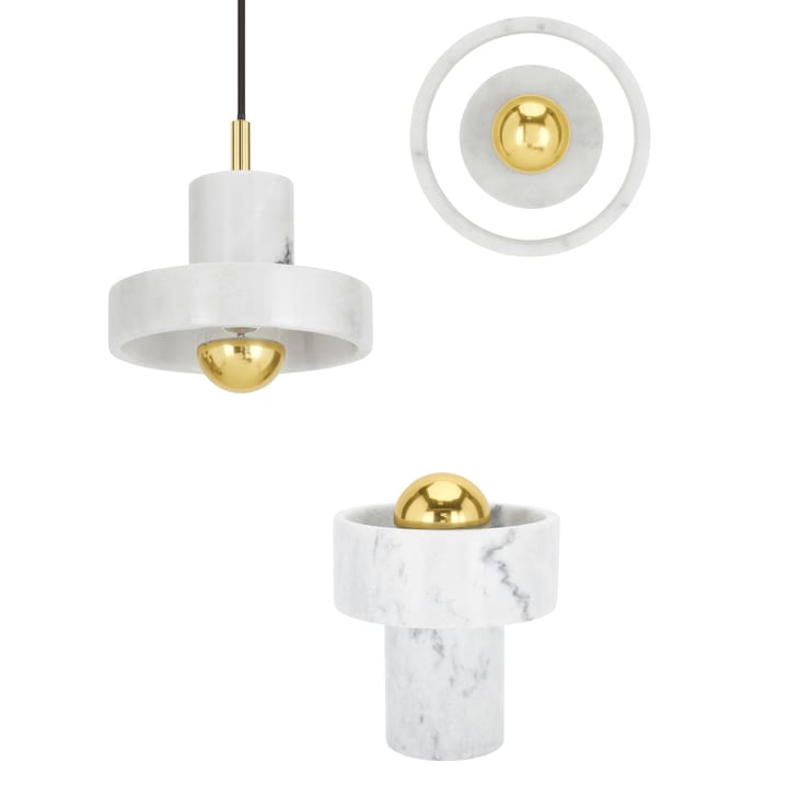 Stone bordlampe - Hvid marmor - Tom Dixon