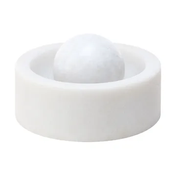 Stone krydderikværn Ø12 cm - White marble - Tom Dixon