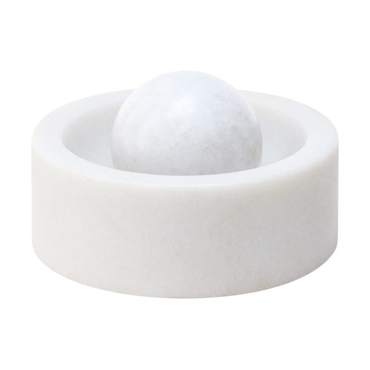 Stone krydderikværn Ø12 cm - White marble - Tom Dixon