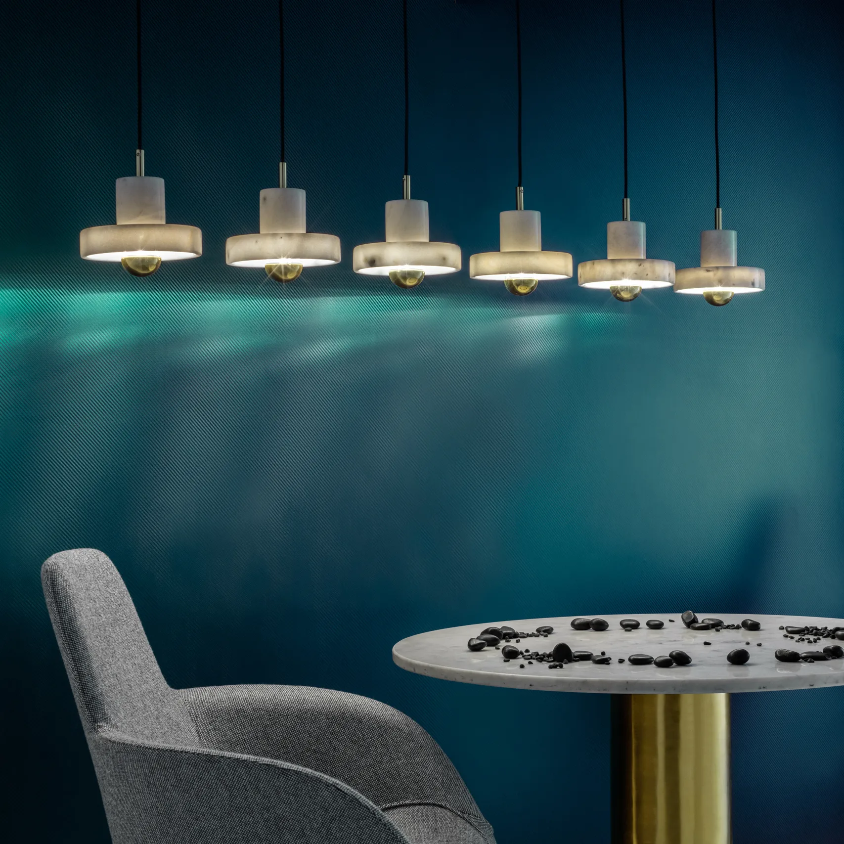 Stone pendel, Hvid marmor Tom Dixon