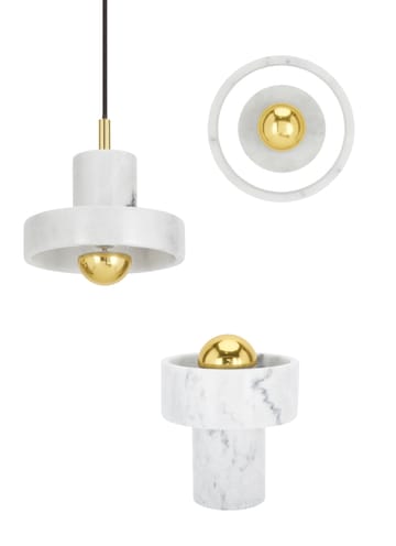 Stone pendel - Hvid marmor - Tom Dixon