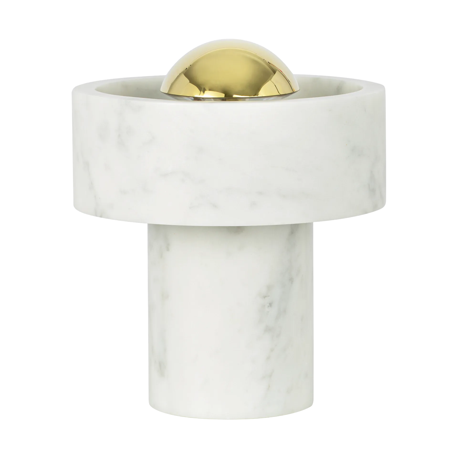 Stone Portable LED-bordlampe 28 cm, Marble-gold Tom Dixon