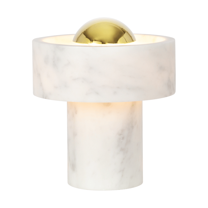 Stone Portable LED-bordlampe 28 cm, Marble-gold Tom Dixon