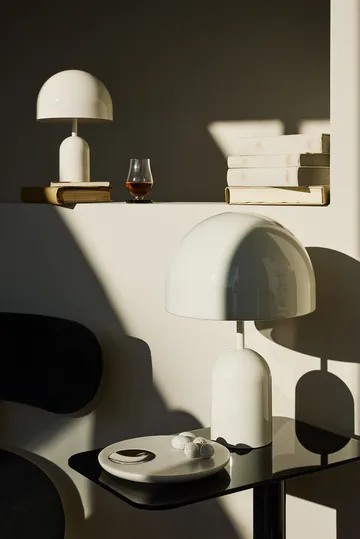 Stone serveringsbakke Ø22 cm - White marble-silver - Tom Dixon