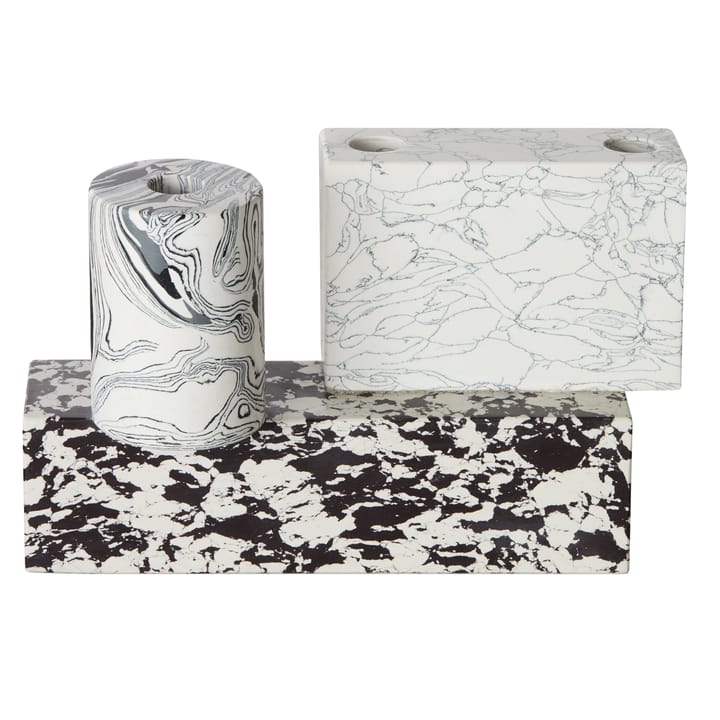 Swirl lysestage, stor - Sort-hvid - Tom Dixon