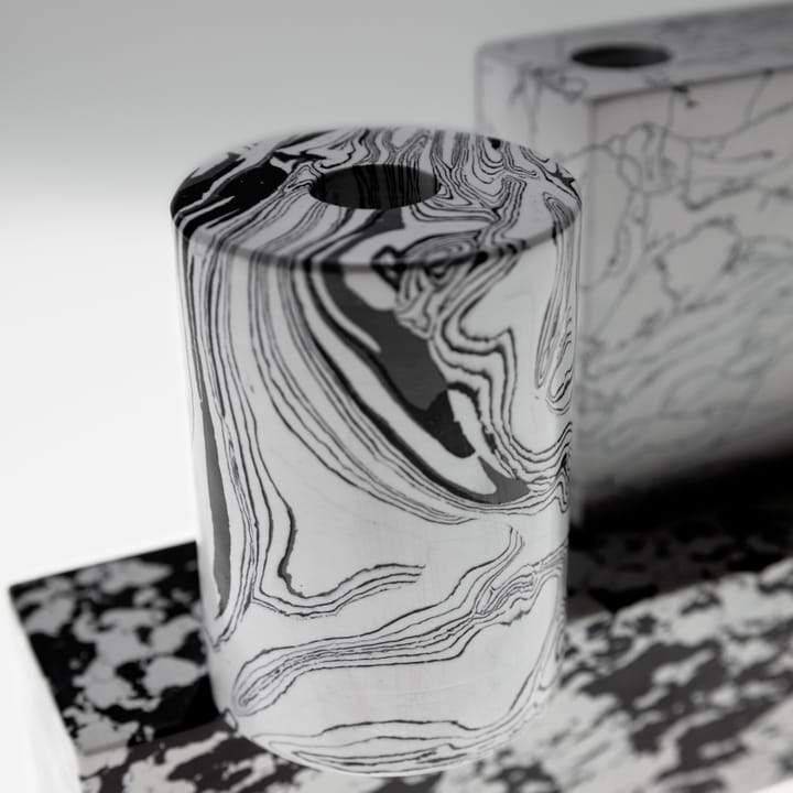 Swirl lysestage, stor - Sort-hvid - Tom Dixon
