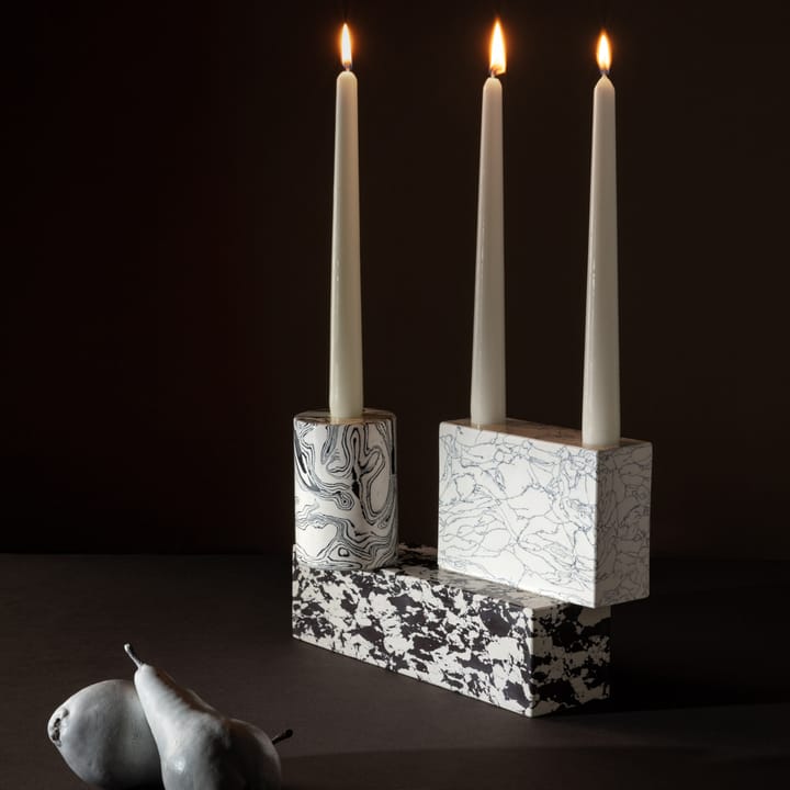 Swirl lysestage, stor - Sort-hvid - Tom Dixon
