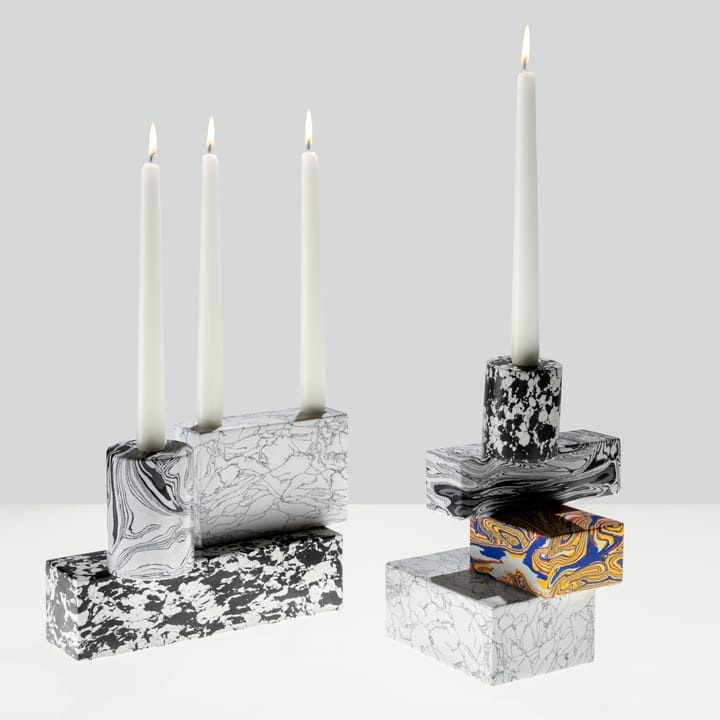 Swirl lysestage, stor - Sort-hvid - Tom Dixon