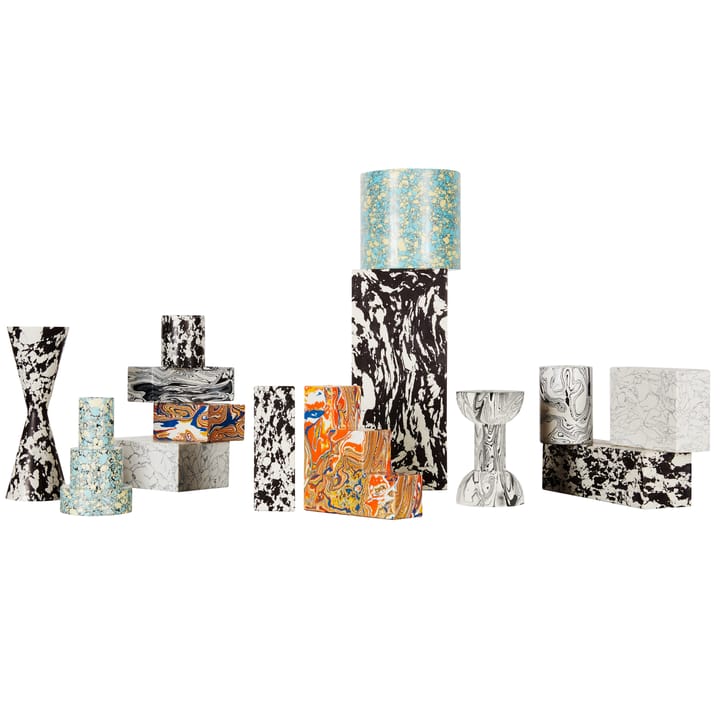Swirl lysestage, stor - Sort-hvid - Tom Dixon
