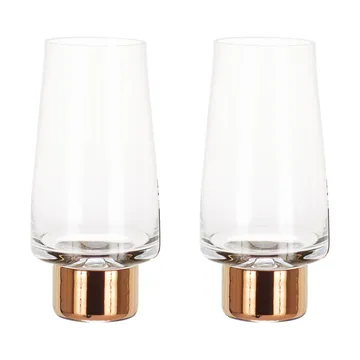 Tank High Ball drikkeglas 38 cl 2-pak - Clear-copper - Tom Dixon