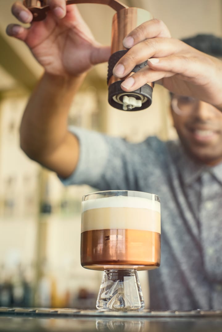Tank Low Ball drikkeglas 24 cl 2-pak, Clear-copper Tom Dixon