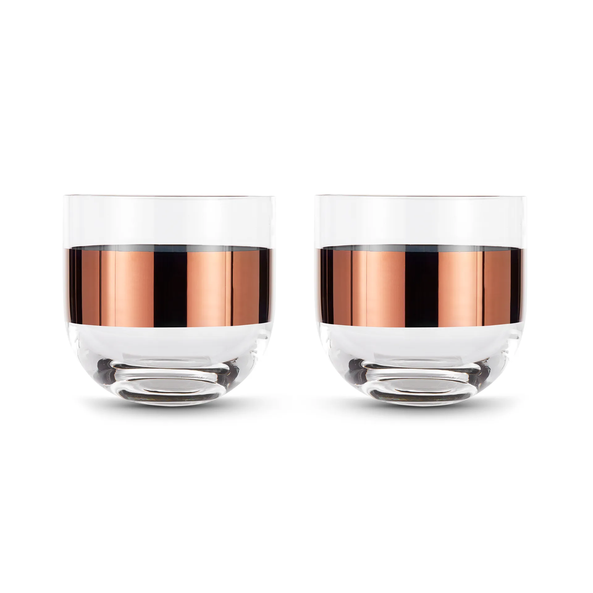 Tank whiskyglas 30 cl 2-pak, Clear-copper Tom Dixon
