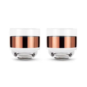 Tank whiskyglas 30 cl 2-pak - Clear-copper - Tom Dixon