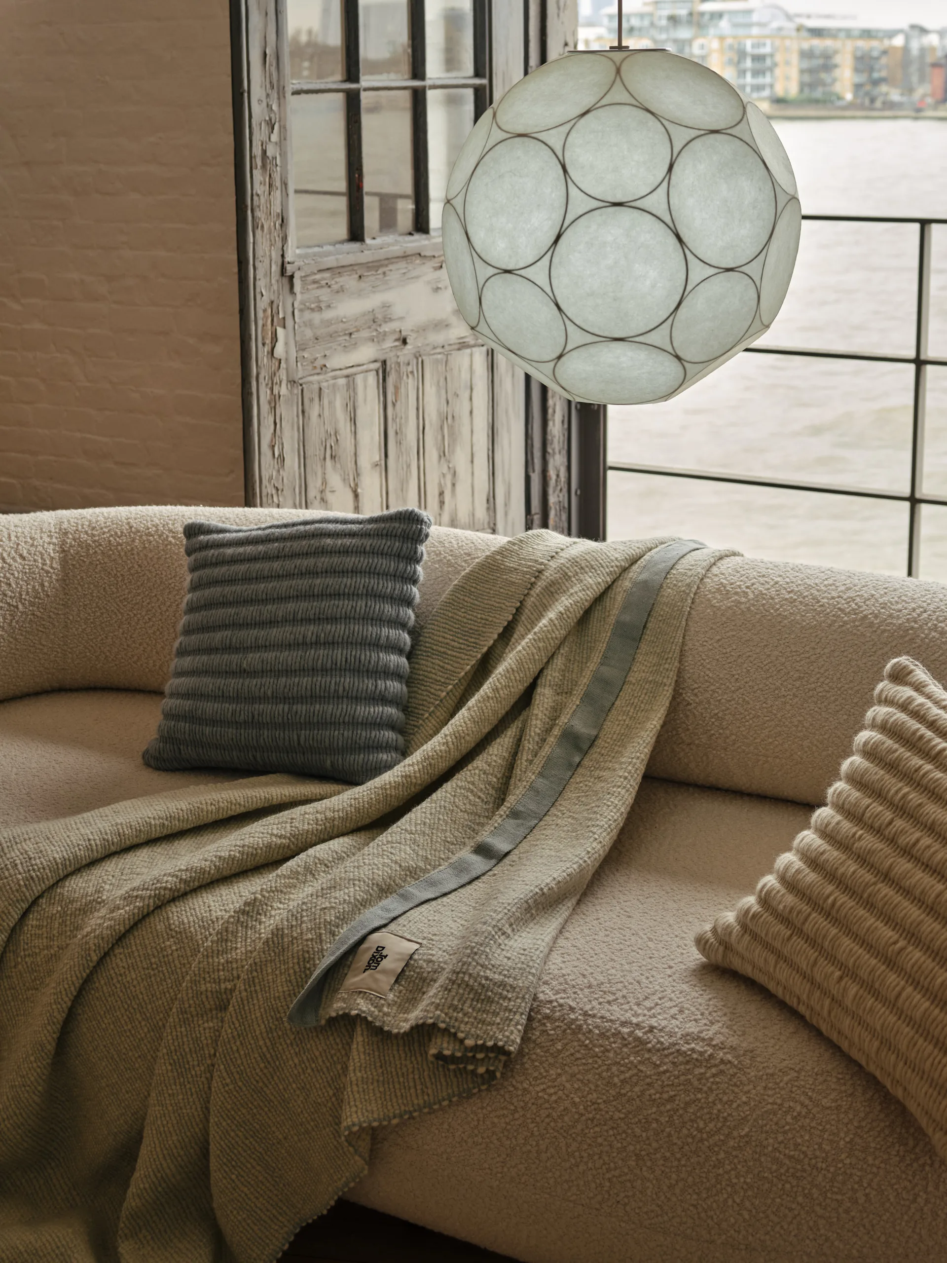 Thread plaid 140 x 180 cm, Blue & White Tom Dixon