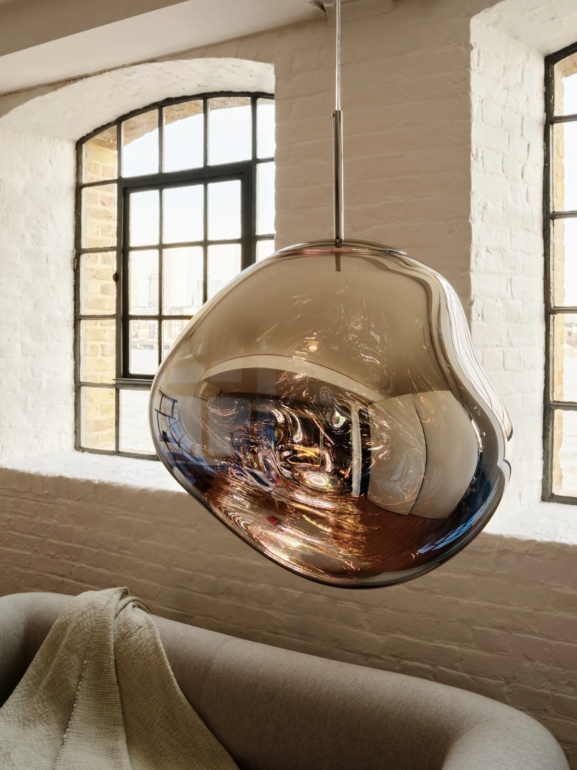 Thread plaid 140 x 180 cm, Blue & White Tom Dixon