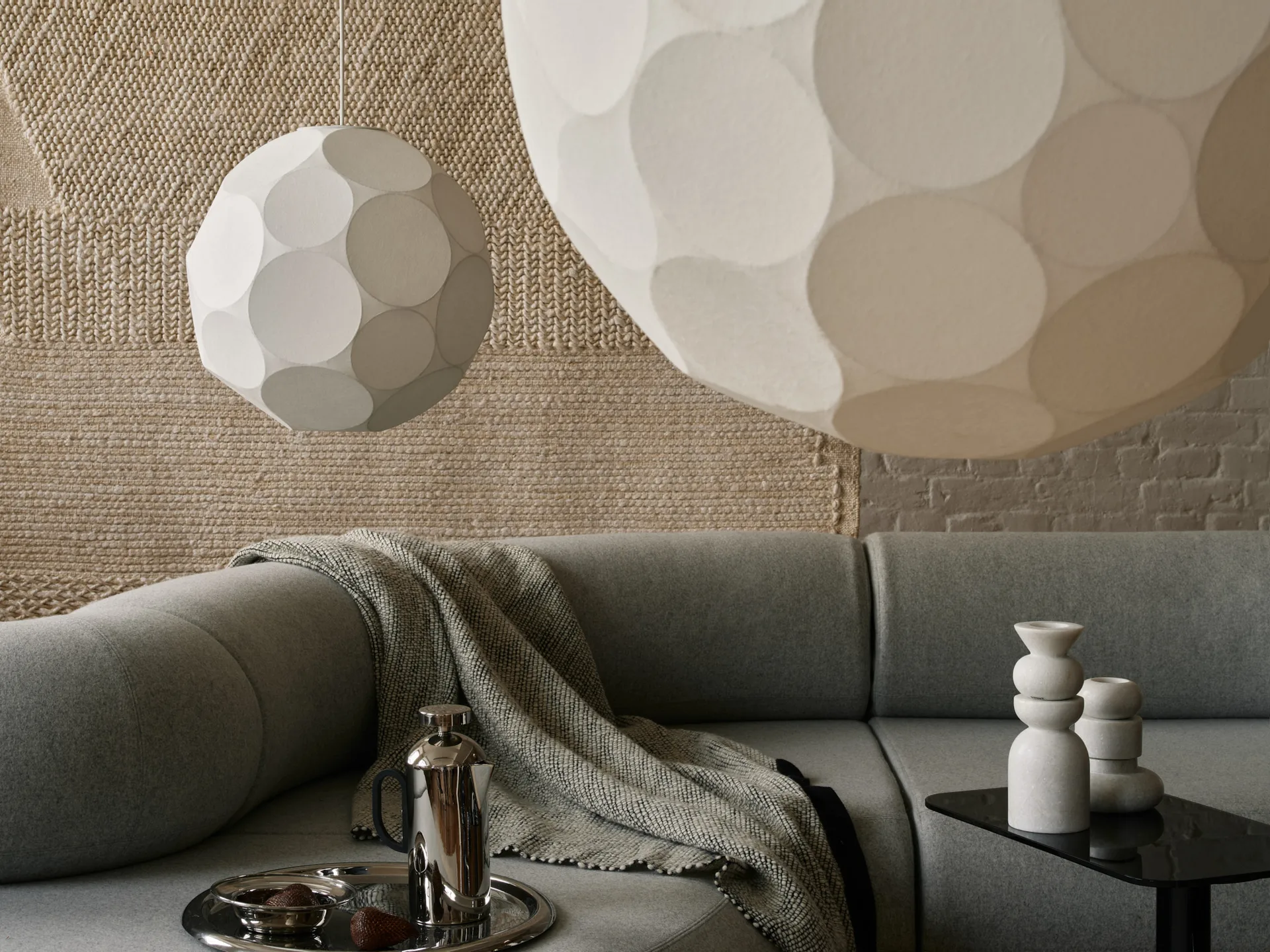 Thread plaid 140 x 180 cm, Sort & White Tom Dixon