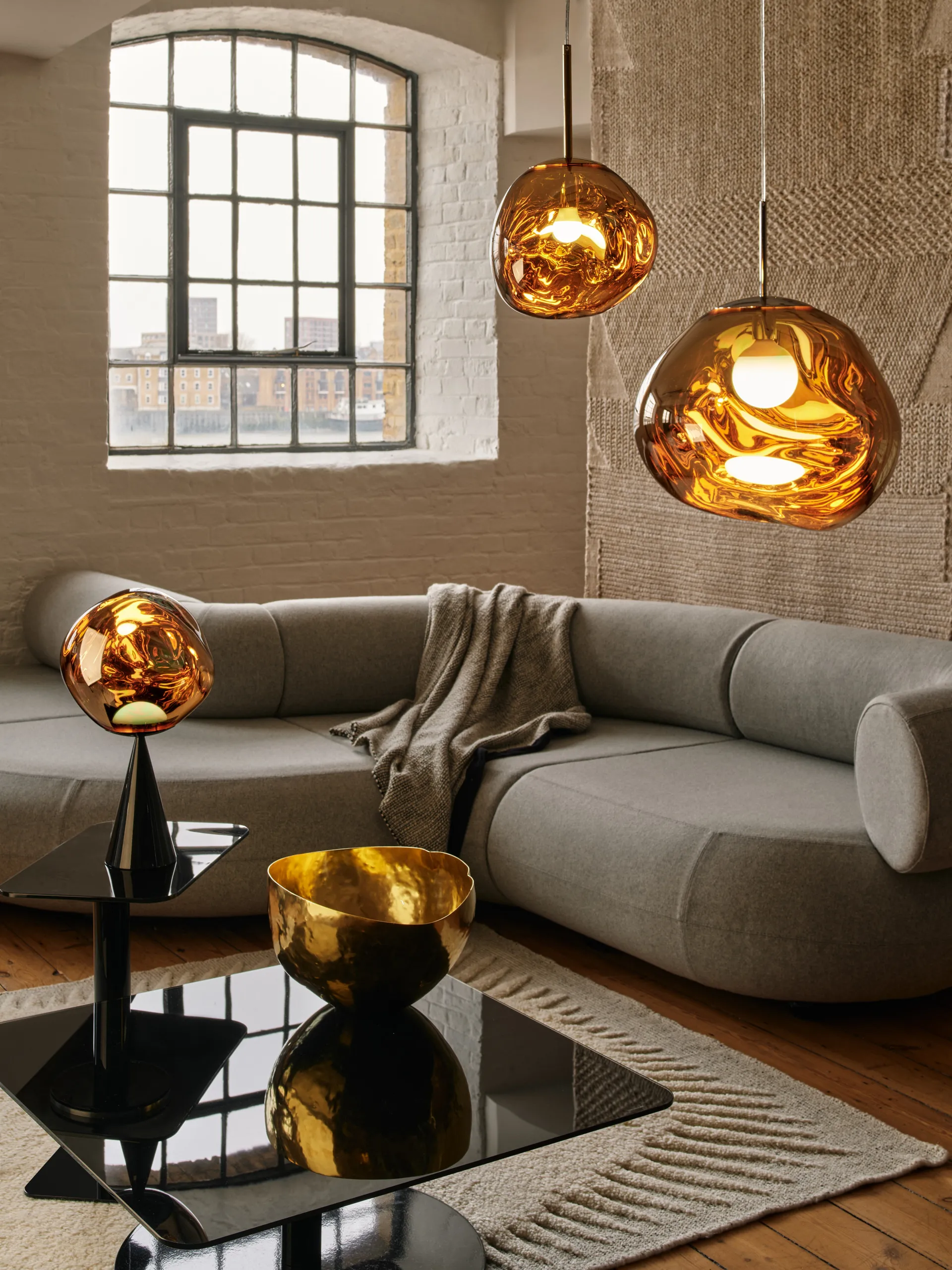 Thread plaid 140 x 180 cm, Sort & White Tom Dixon