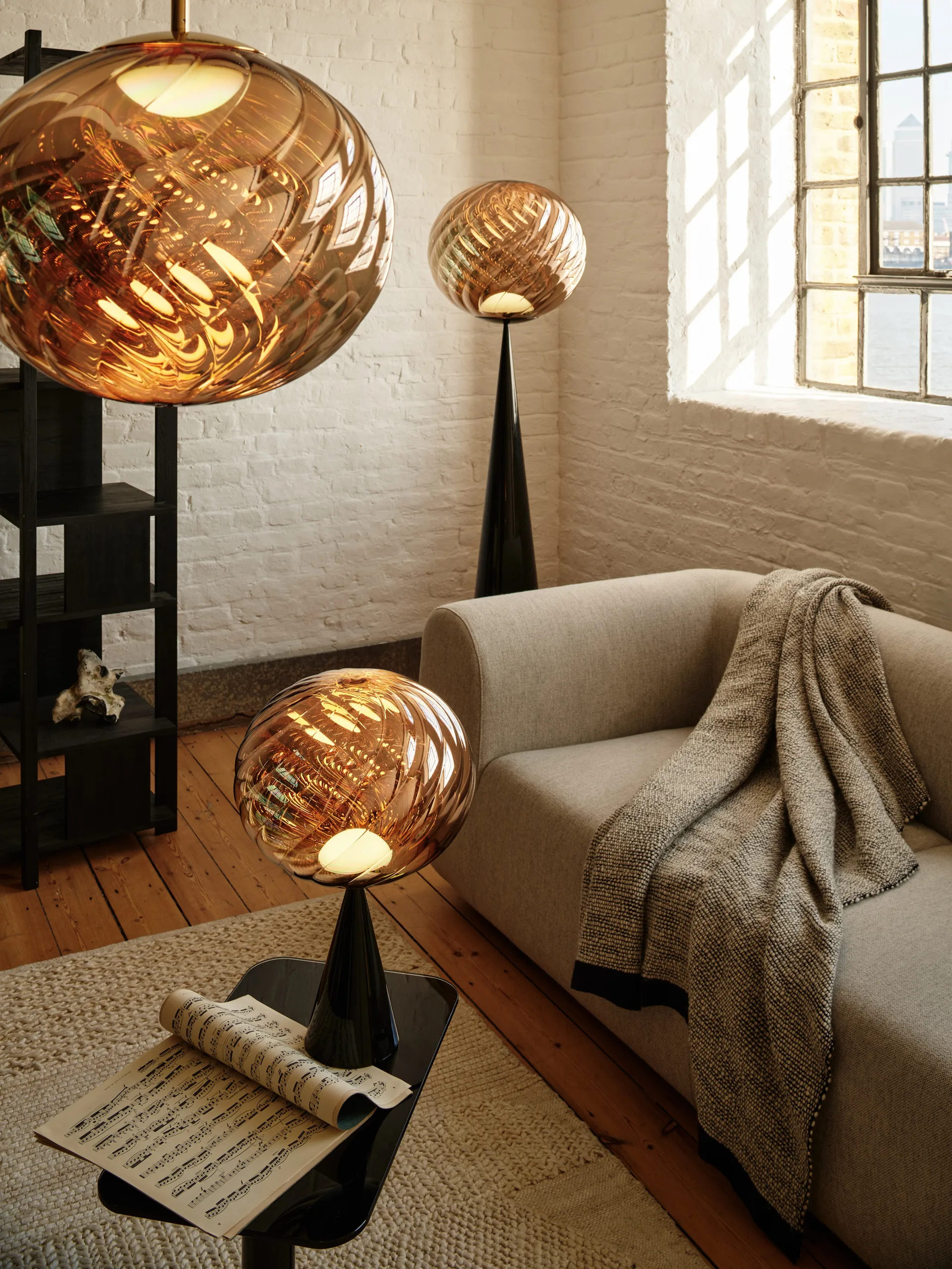 Thread plaid 140 x 180 cm, Sort & White Tom Dixon