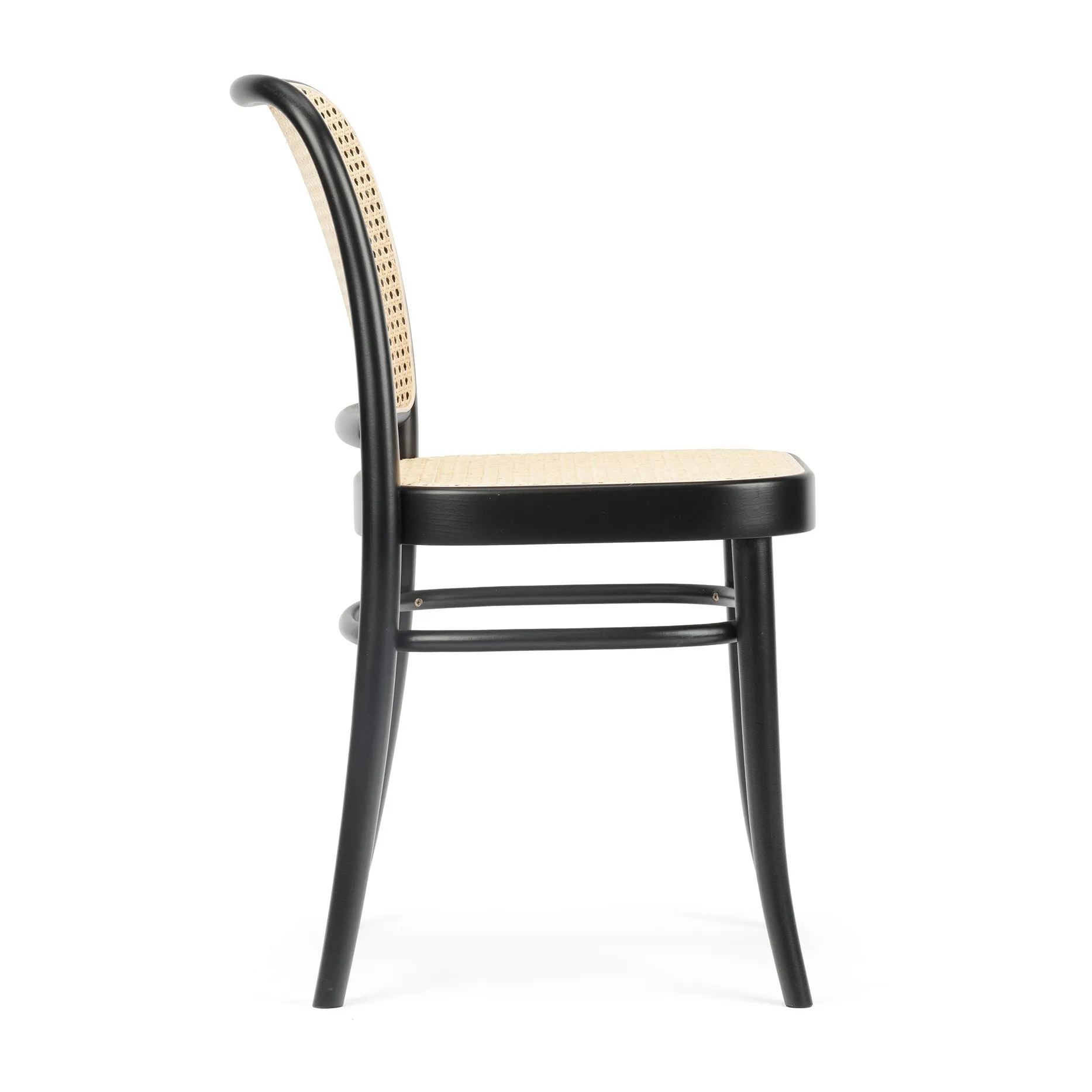 Ton no.811 stol rattan, Sortbejdset B123/New Rattan TON