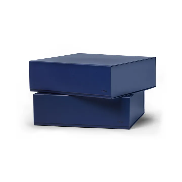 Pac box opbevaringsboks - Midnight blue, large 32,5x10,5x30 cm, 2-pak - TÔNN furniture