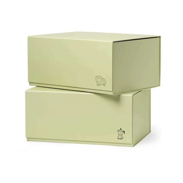 Pac box opbevaringsboks - TÔNN x MAJASBOK Elderflower green, 2-pak - TÔNN furniture