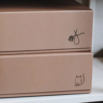 Pac box opbevaringsboks - TÔNN x MAJASBOK Mocca, 32,5x10,5x30 cm, 2-pak - TÔNN furniture