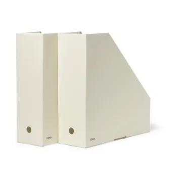 Pia tidsskriftsamler - Off-white, 10x31x30 cm, 2-pak - TÔNN furniture