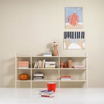 Portal bogreol small, Off white, 201 cm - TÔNN furniture
