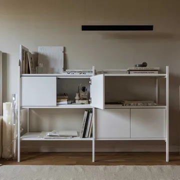 Portal bogreol small, White, 158 cm - TÔNN furniture
