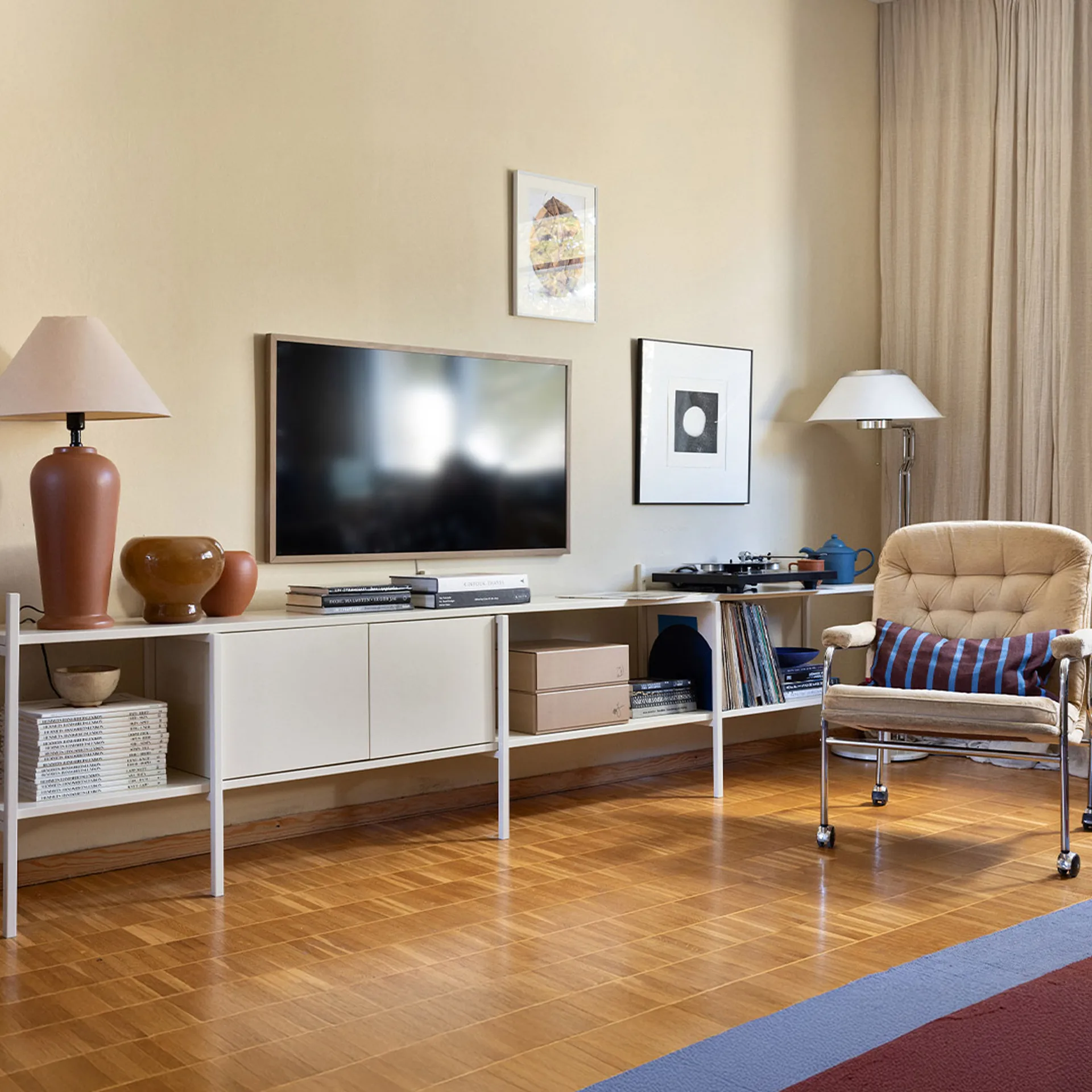 Portal TV-bænk, Off white, 244 cm TÔNN furniture