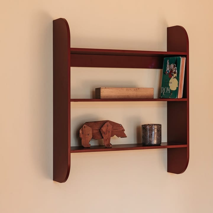 Strapats væghylde 62x73,6 cm, Burgundy TÔNN furniture
