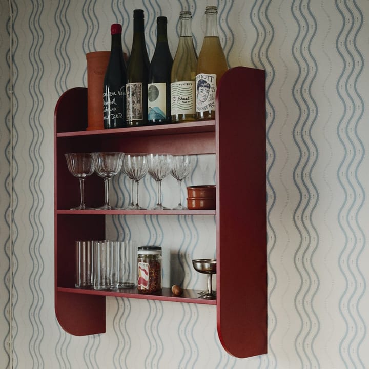 Strapats væghylde 62x73,6 cm, Burgundy TÔNN furniture