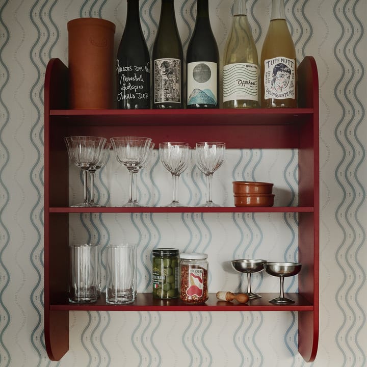 Strapats væghylde 62x73,6 cm, Burgundy TÔNN furniture