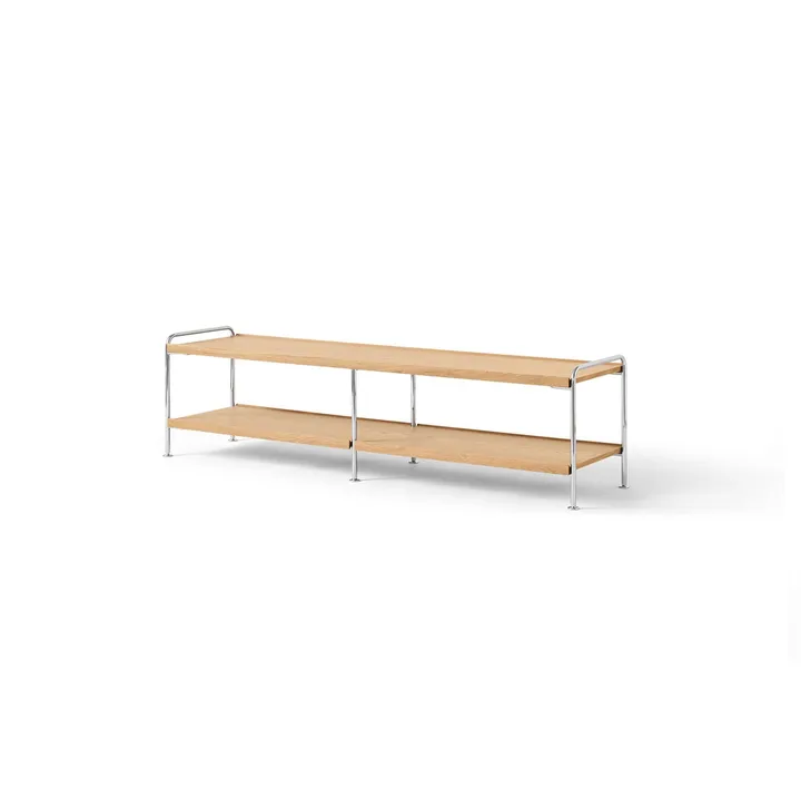 Alima NDS4 konsolhylde - Lakeret eg-krom, 162x42x38 cm - &Tradition