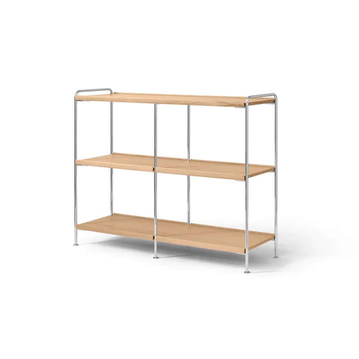 Alima NDS5 hylde - Lakeret eg-krom, 123x95x38 cm - &Tradition