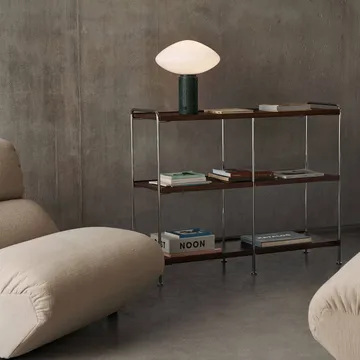 Alima NDS5 hylde - Lakeret valnød-krom, 123x95x38 cm - &Tradition