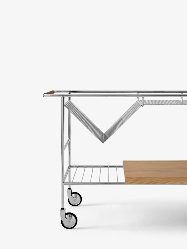 Alima opbevaringsvogn lakeret eg, Chrome & Lacquered oak &Tradition